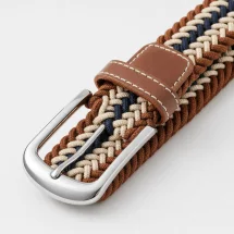 Ceinture Tressée tricolore marron — vue alternative finition