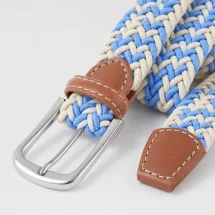 Ceinture Tressée tricolore bleu ciel — vue alternative finition