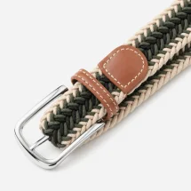 Ceinture Tressée tricolore vert kaki — vue alternative finition