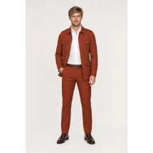 Veste Safari Nubuck orange Clark — porté décontracté veste ouverte