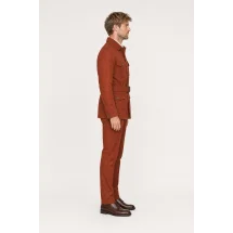 Veste Safari Nubuck orange Clark — vue profil porté