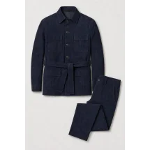 Veste Safari Nubuck bleu Robert — packshot ensemble
