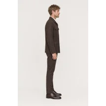 Saharienne Nubuck marron Roger — vue profil porté