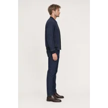 Blouson Suede bleu MA1 Steve — vue profil porté