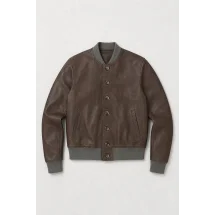 Blouson Cuir marron glacé MA1 Steve — packshot ensemble