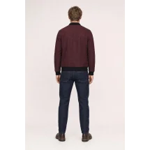 Blouson Nubuck bordeaux A1 Cary — vue de dos porté