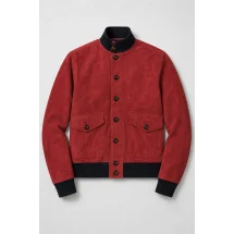 Blouson Suède rouge A1 Cary — packshot ensemble