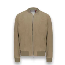 Blouson nubuck beige sable MA1 Steve | Costume Privé Paris