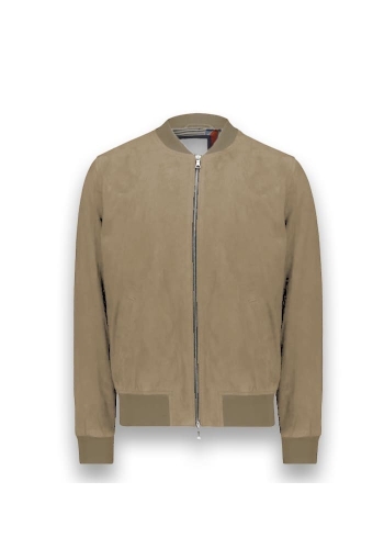 Blouson nubuck beige sable MA1 Steve