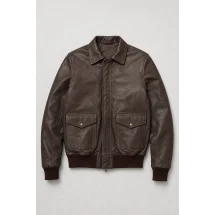 Blouson Cuir marron foncé A2 Gregory — packshot ensemble