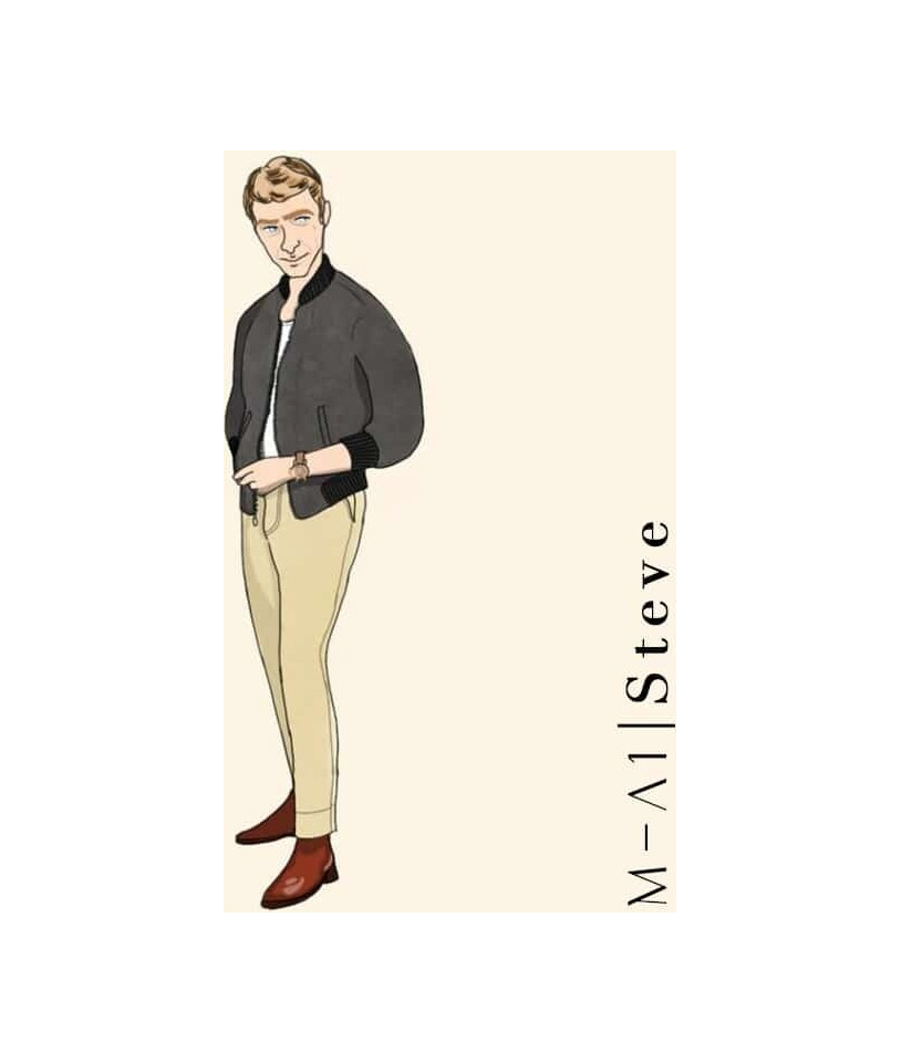 Blouson nubuck beige sable MA1 Steve