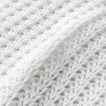 Noeud Papillon Tricot blanc — détail matière macro