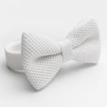 Noeud Papillon Tricot blanc — vue alternative finition