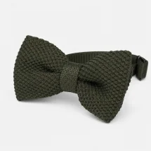 Noeud Papillon Tricot vert kaki — vue alternative finition