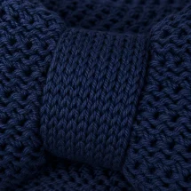 Noeud Papillon Tricot bleu marine — détail matière macro