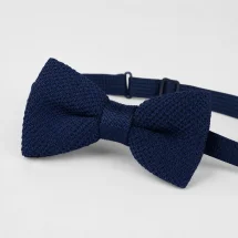 Noeud Papillon Tricot bleu marine — vue alternative finition