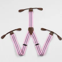 Bretelles rose rayures — packshot — Costume Privé Paris