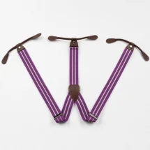 Bretelles violettes rayures — packshot — Costume Privé Paris
