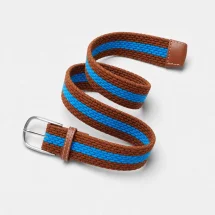 Ceinture Tressée bleu marron — packshot — Costume Privé Paris