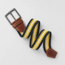 Ceinture Tressée tricolore jaune — packshot — Costume Privé Paris