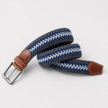Ceinture Tressée tricolore gris — packshot — Costume Privé Paris