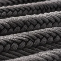 Ceinture Tressée tricolore gris — détail matière macro