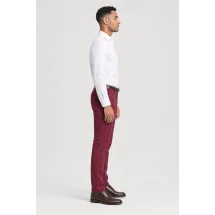 Pantalon chino rose — vue profil porté