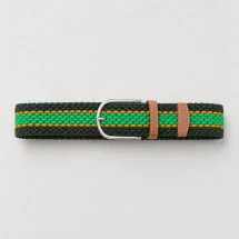 Ceinture Tressée vert jaune — packshot — Costume Privé Paris