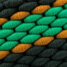 Ceinture Tressée vert jaune — détail matière macro