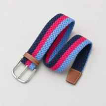 Ceinture Tressée rose bleu — packshot — Costume Privé Paris