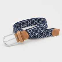 Ceinture Tressée bicolore Bleu Blanc — packshot — Costume Privé Paris