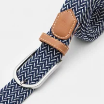 Ceinture Tressée bicolore Bleu Blanc — vue alternative finition