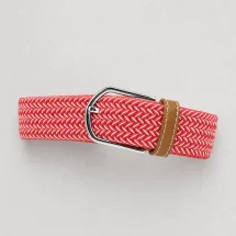 Ceinture Tressée bicolore Rouge Blanc — packshot — Costume Privé Paris