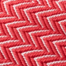 Ceinture Tressée bicolore Rouge Blanc — détail matière macro