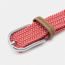 Ceinture Tressée bicolore Rouge Blanc — vue alternative finition