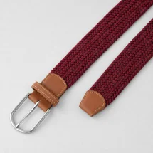 Ceinture Tressée Bordeaux — packshot — Costume Privé Paris