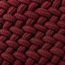 Ceinture Tressée Bordeaux — détail matière macro