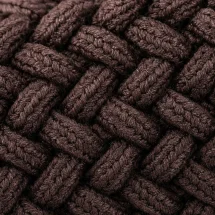 Ceinture Tressée Marron — détail matière macro