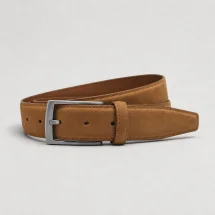 Ceinture en Nubuck camel — packshot — Costume Privé Paris