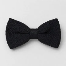 Noeud Papillon Tricot noir — packshot — Costume Privé Paris