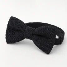 Noeud Papillon Tricot noir — vue alternative finition
