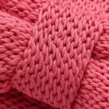 Noeud Papillon Tricot rose — détail matière macro