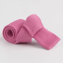 Cravate Tricot rose — vue alternative finition