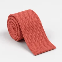 Cravate Tricot corail — vue alternative finition