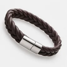 Bracelet tressé Cuir rond — vue alternative finition