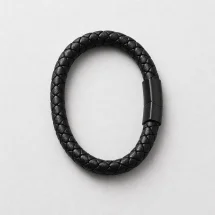 Bracelet tressé Cuir Noir — packshot — Costume Privé Paris