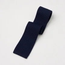 Cravate Tricot Bleu Foncé — packshot — Costume Privé Paris