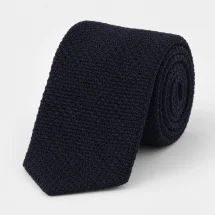 Cravate Tricot Bleu Foncé — vue alternative finition
