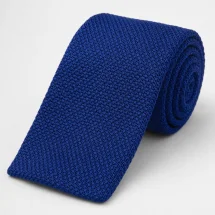 Cravate Tricot Bleu Roi — vue alternative finition