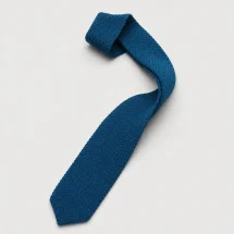 Cravate Tricot Bleu Indigo — packshot — Costume Privé Paris